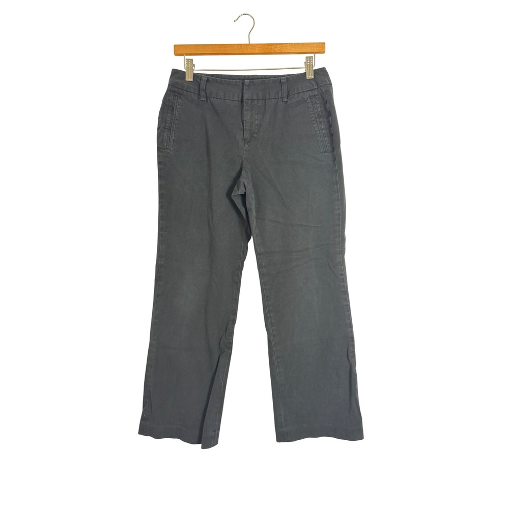 Classic Eddie Bauer Women 6 Short Mercer Fit Chinos Black Stretch Straight Pants